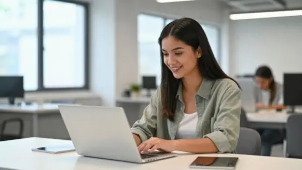 Estudiante certificando el B2 de inglés con Aptis en Valencia